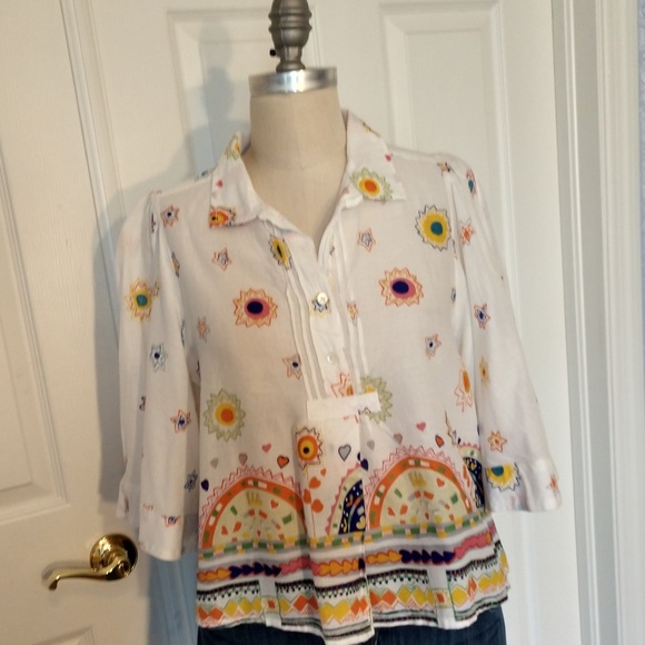 ANTHROPOLOGIE MAEVE eliot popover blouse - Picture 1 of 6